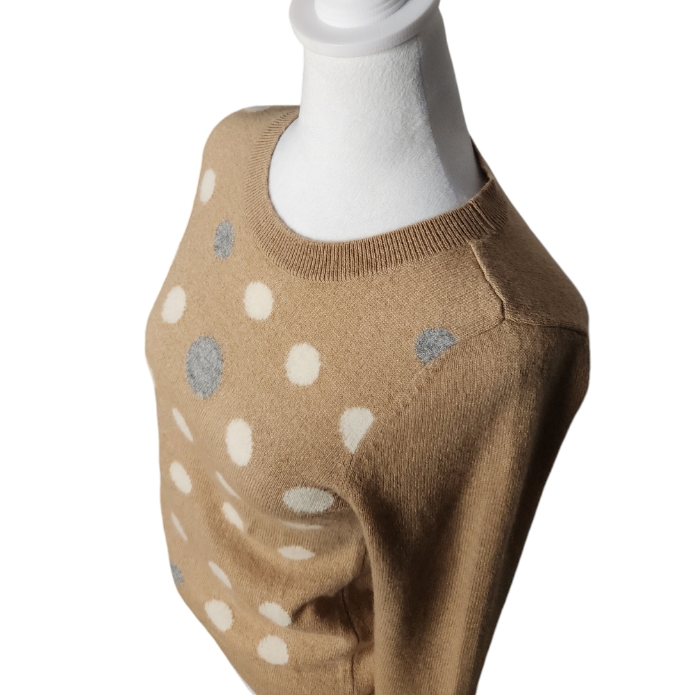 Halogen Cashmere Crew Neck Polka Dot Sweater Size‎ XXS P
